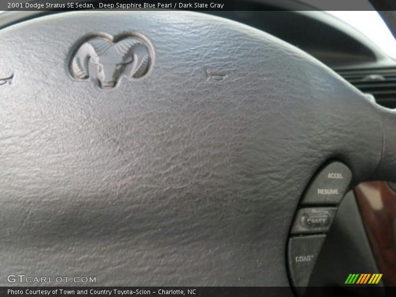 Deep Sapphire Blue Pearl / Dark Slate Gray 2001 Dodge Stratus SE Sedan