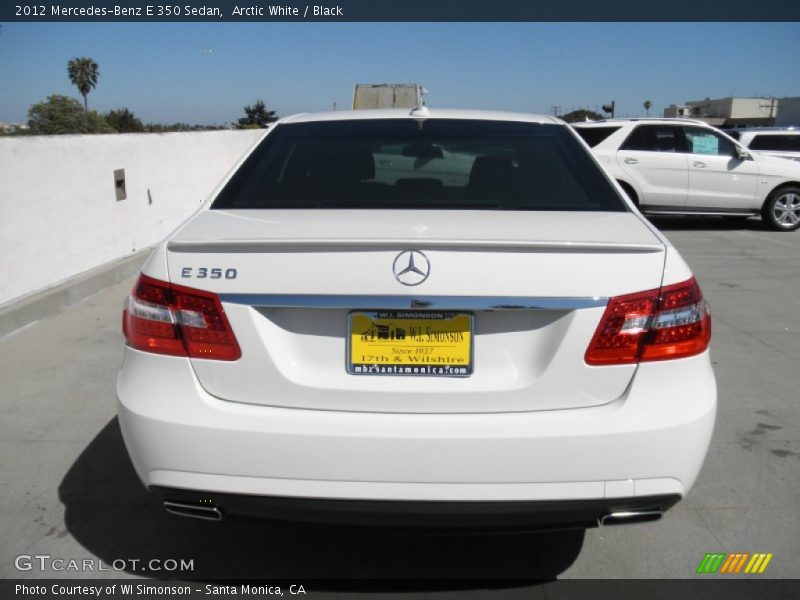 Arctic White / Black 2012 Mercedes-Benz E 350 Sedan