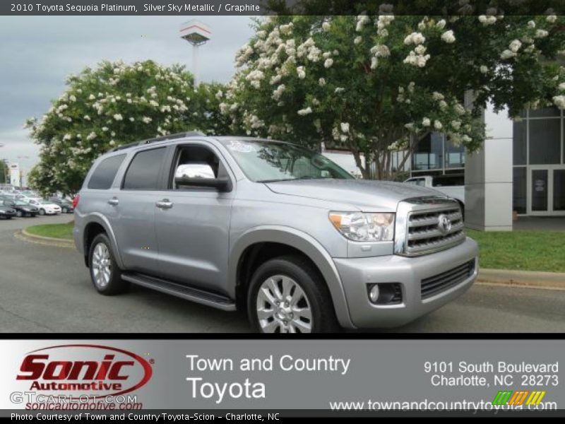 Silver Sky Metallic / Graphite 2010 Toyota Sequoia Platinum