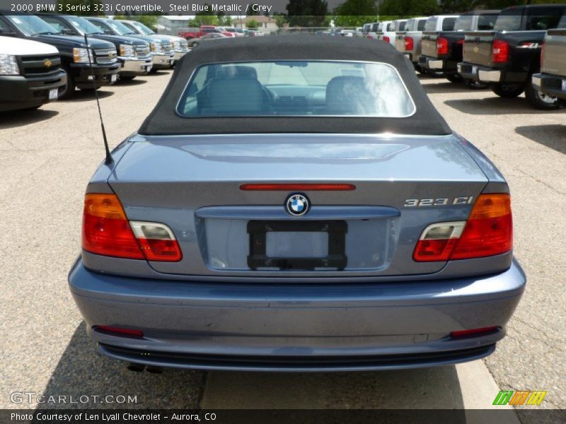 Steel Blue Metallic / Grey 2000 BMW 3 Series 323i Convertible