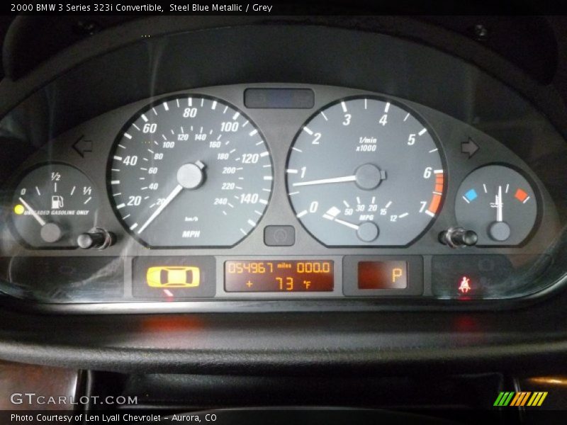 Steel Blue Metallic / Grey 2000 BMW 3 Series 323i Convertible