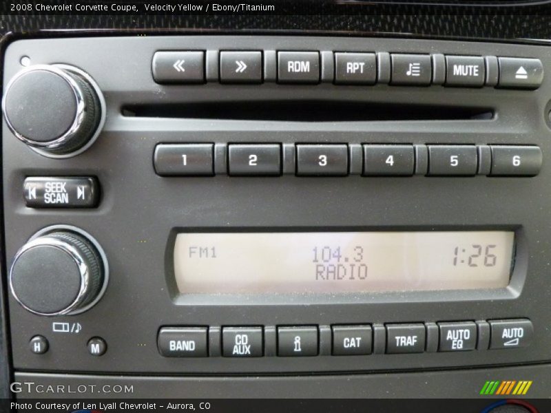 Audio System of 2008 Corvette Coupe