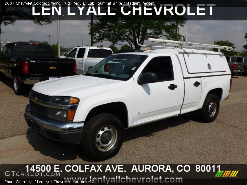 Summit White / Medium Pewter 2007 Chevrolet Colorado Work Truck Regular Cab