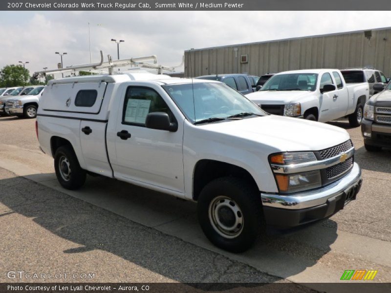 Summit White / Medium Pewter 2007 Chevrolet Colorado Work Truck Regular Cab