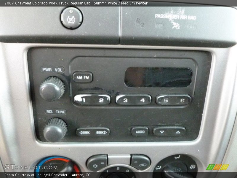 Audio System of 2007 Colorado Work Truck Regular Cab