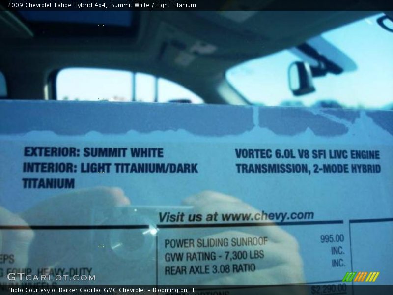 Summit White / Light Titanium 2009 Chevrolet Tahoe Hybrid 4x4