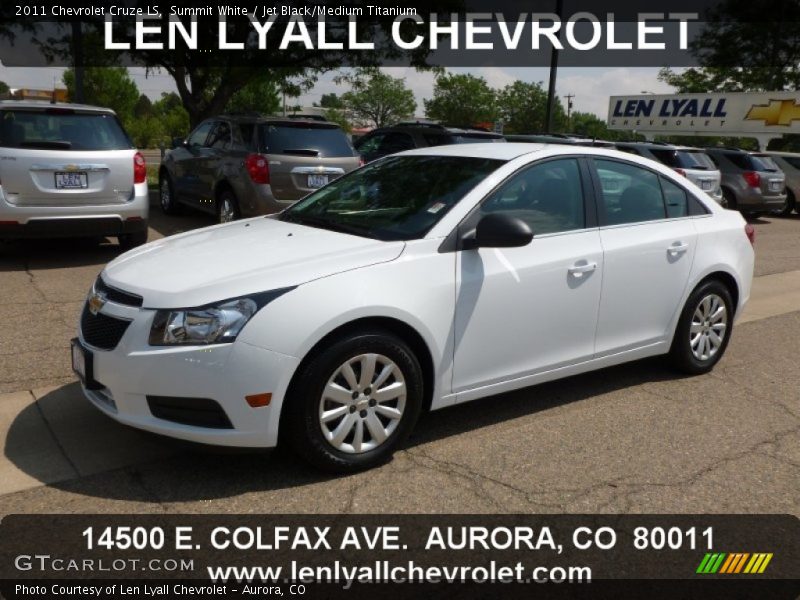Summit White / Jet Black/Medium Titanium 2011 Chevrolet Cruze LS