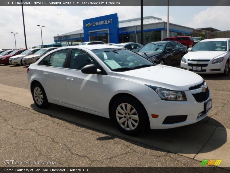 Summit White / Jet Black/Medium Titanium 2011 Chevrolet Cruze LS