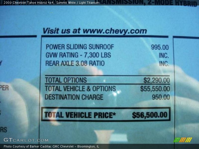 Summit White / Light Titanium 2009 Chevrolet Tahoe Hybrid 4x4
