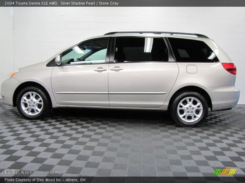 Silver Shadow Pearl / Stone Gray 2004 Toyota Sienna XLE AWD