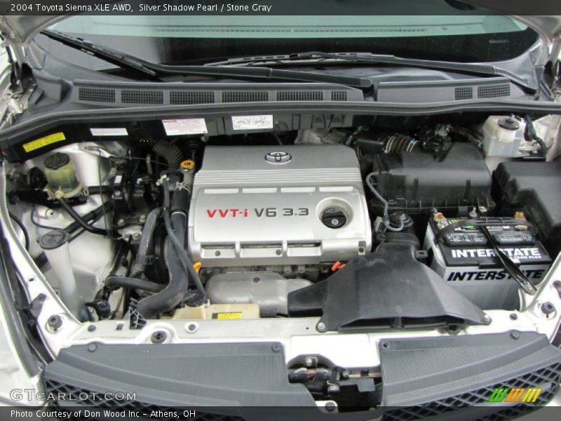 Silver Shadow Pearl / Stone Gray 2004 Toyota Sienna XLE AWD
