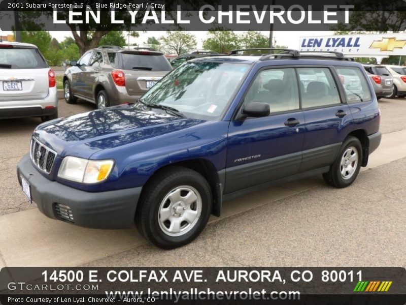 Blue Ridge Pearl / Gray 2001 Subaru Forester 2.5 L