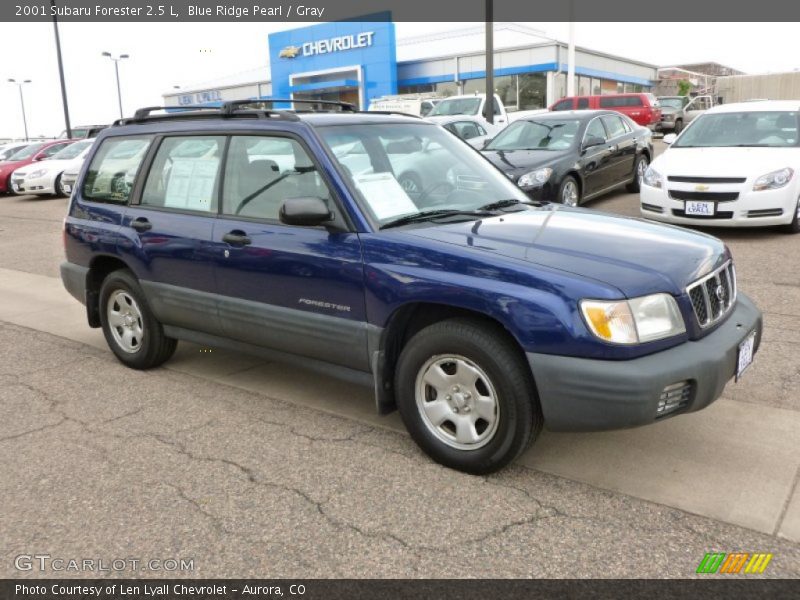 Blue Ridge Pearl / Gray 2001 Subaru Forester 2.5 L