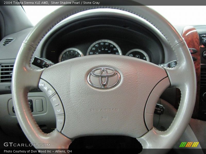 Silver Shadow Pearl / Stone Gray 2004 Toyota Sienna XLE AWD
