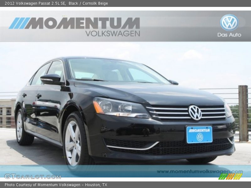 Black / Cornsilk Beige 2012 Volkswagen Passat 2.5L SE