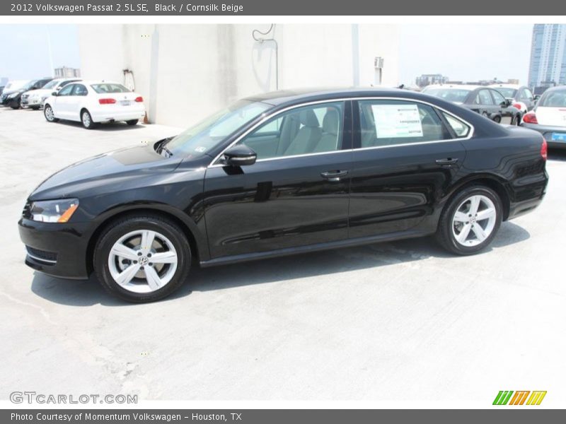 Black / Cornsilk Beige 2012 Volkswagen Passat 2.5L SE