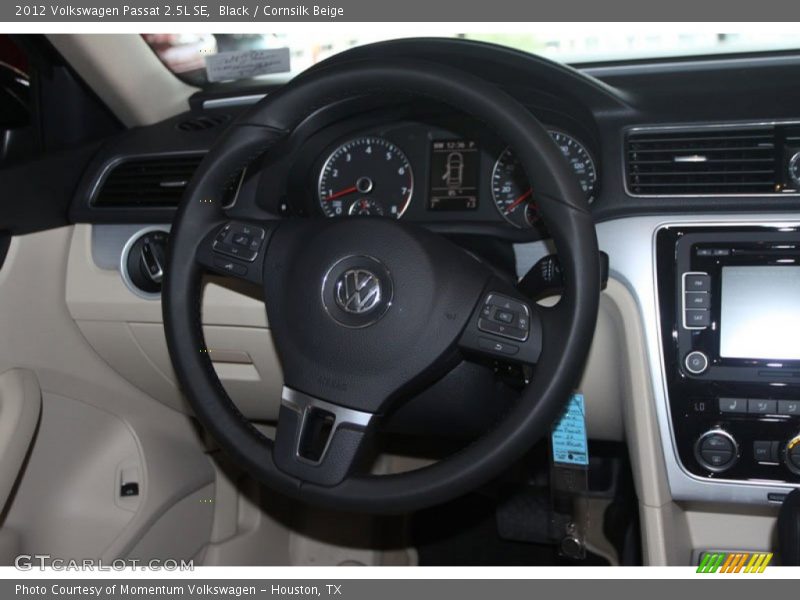 Black / Cornsilk Beige 2012 Volkswagen Passat 2.5L SE