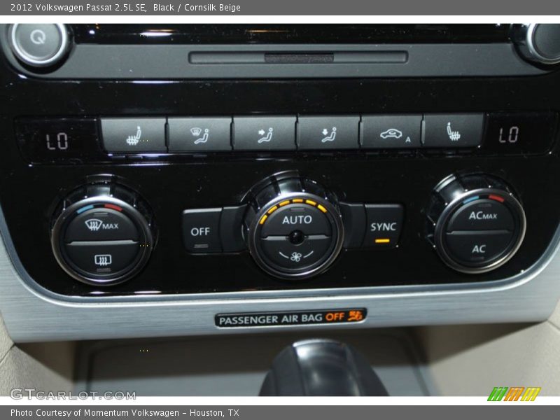 Black / Cornsilk Beige 2012 Volkswagen Passat 2.5L SE