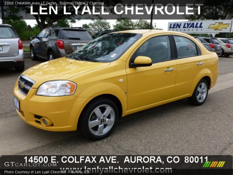 Summer Yellow / Charcoal 2008 Chevrolet Aveo LT Sedan