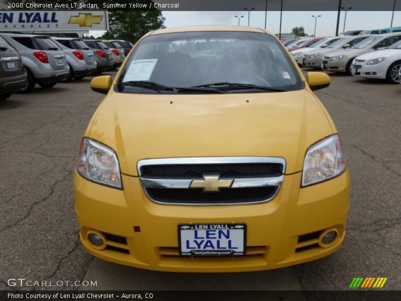 Summer Yellow / Charcoal 2008 Chevrolet Aveo LT Sedan