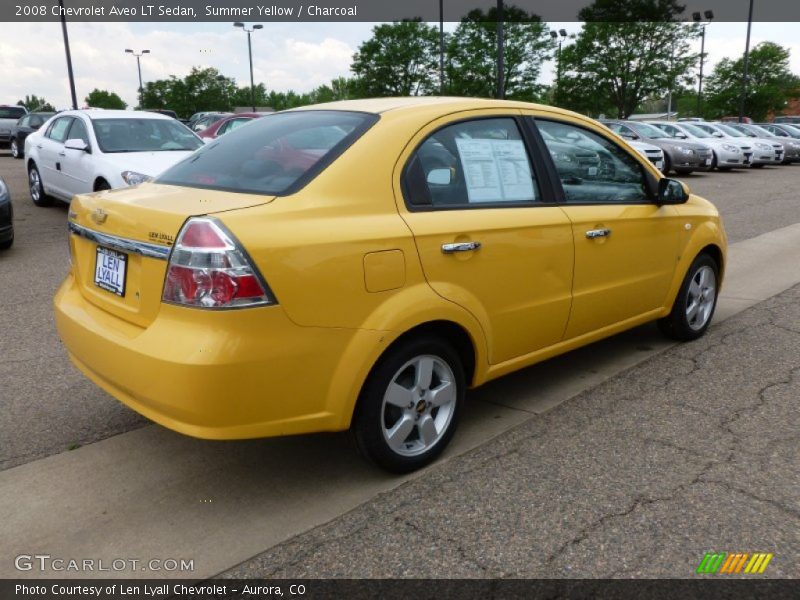 Summer Yellow / Charcoal 2008 Chevrolet Aveo LT Sedan