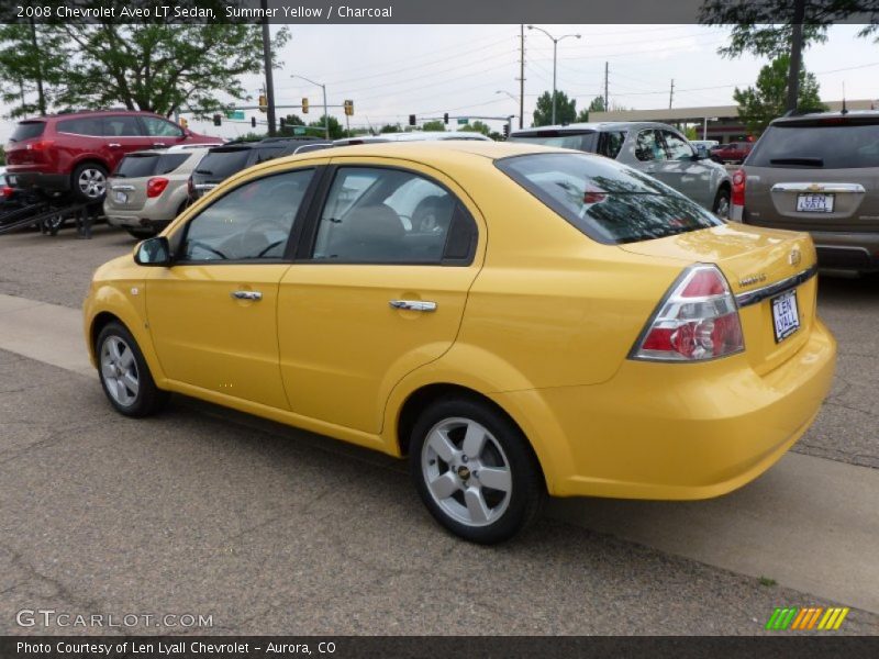 Summer Yellow / Charcoal 2008 Chevrolet Aveo LT Sedan