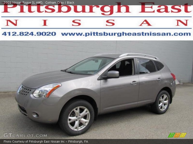 Gotham Gray / Black 2009 Nissan Rogue SL AWD