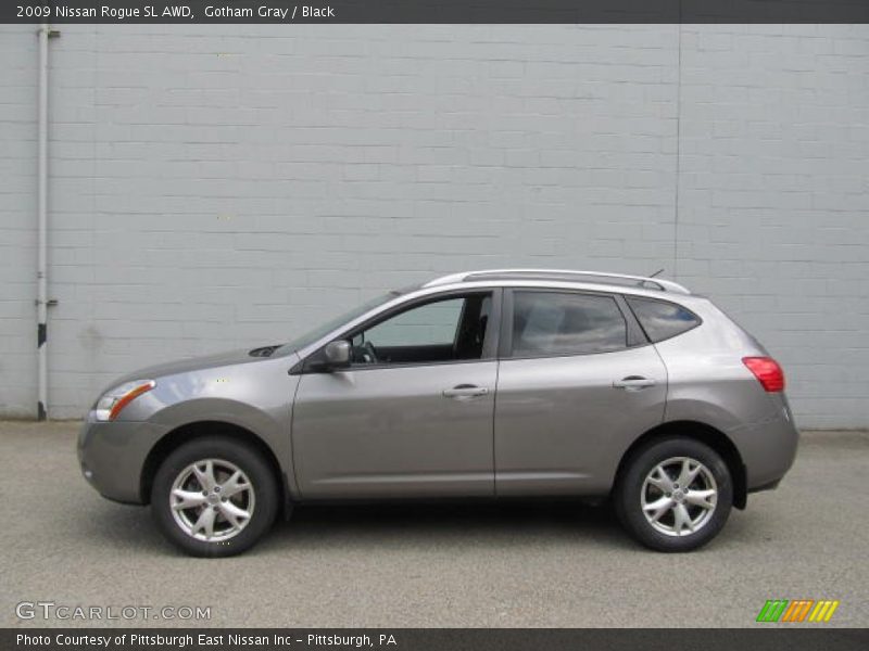 Gotham Gray / Black 2009 Nissan Rogue SL AWD