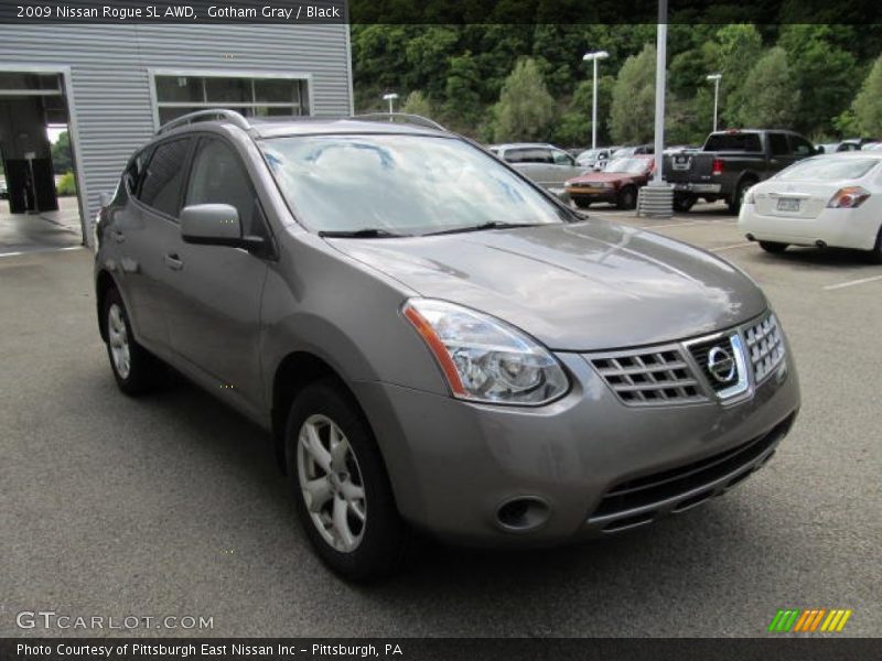 Gotham Gray / Black 2009 Nissan Rogue SL AWD