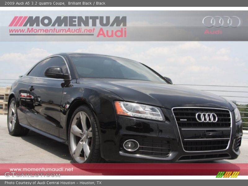 Brilliant Black / Black 2009 Audi A5 3.2 quattro Coupe