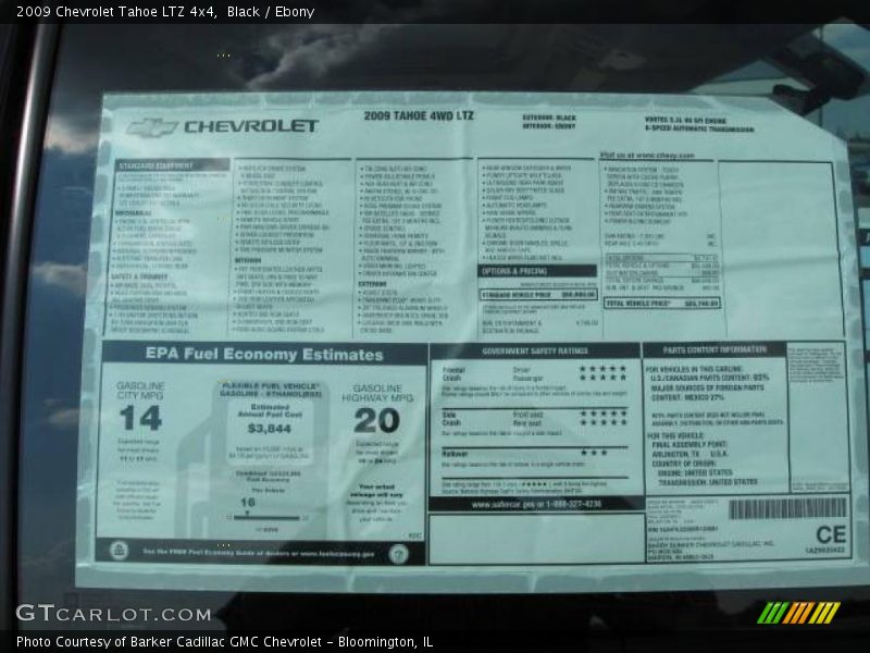 Black / Ebony 2009 Chevrolet Tahoe LTZ 4x4