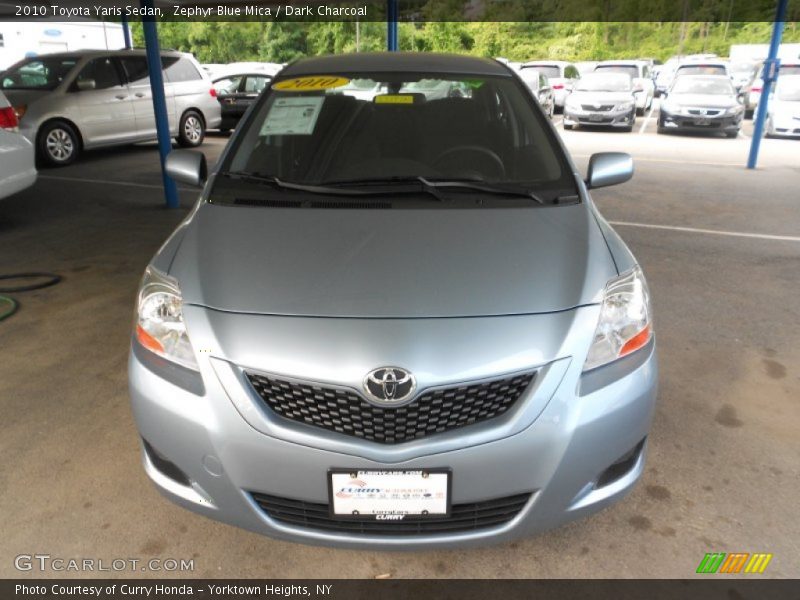 Zephyr Blue Mica / Dark Charcoal 2010 Toyota Yaris Sedan