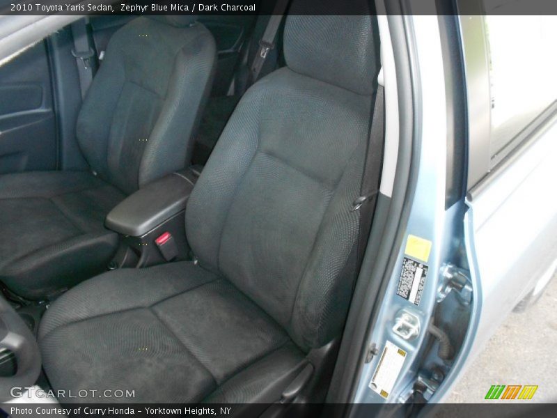 Zephyr Blue Mica / Dark Charcoal 2010 Toyota Yaris Sedan