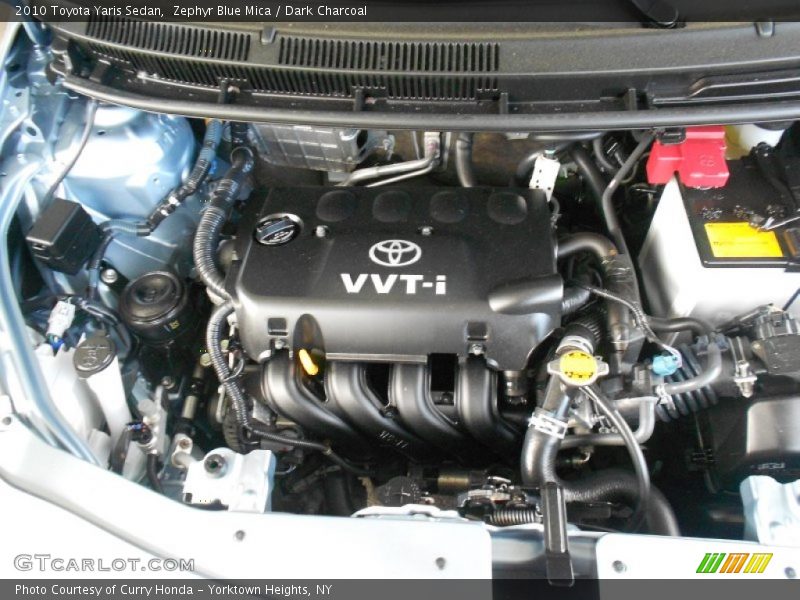 Zephyr Blue Mica / Dark Charcoal 2010 Toyota Yaris Sedan