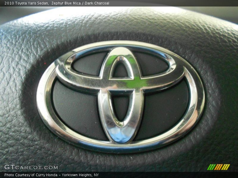 Zephyr Blue Mica / Dark Charcoal 2010 Toyota Yaris Sedan