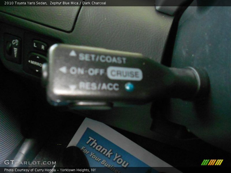 Zephyr Blue Mica / Dark Charcoal 2010 Toyota Yaris Sedan