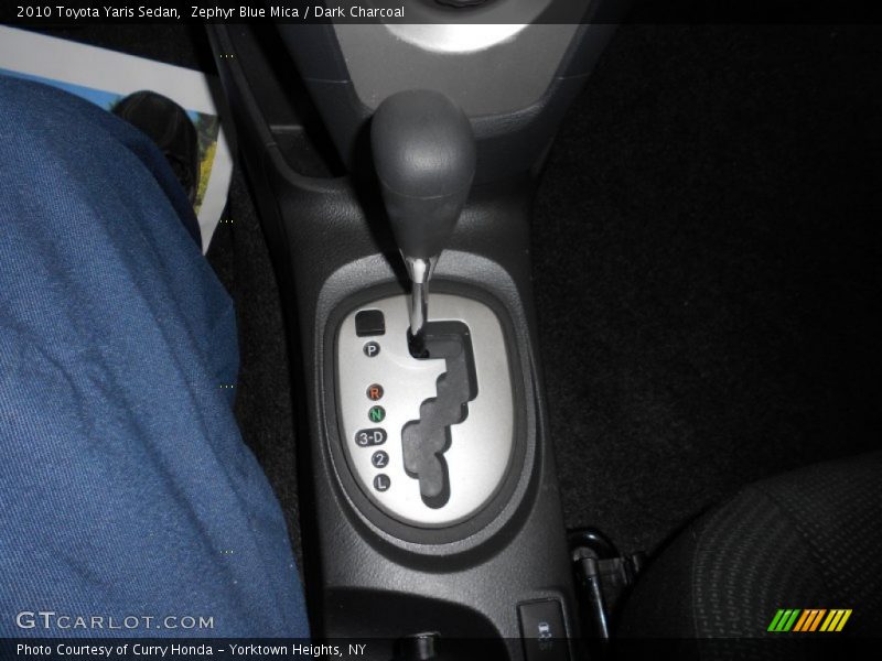 Zephyr Blue Mica / Dark Charcoal 2010 Toyota Yaris Sedan