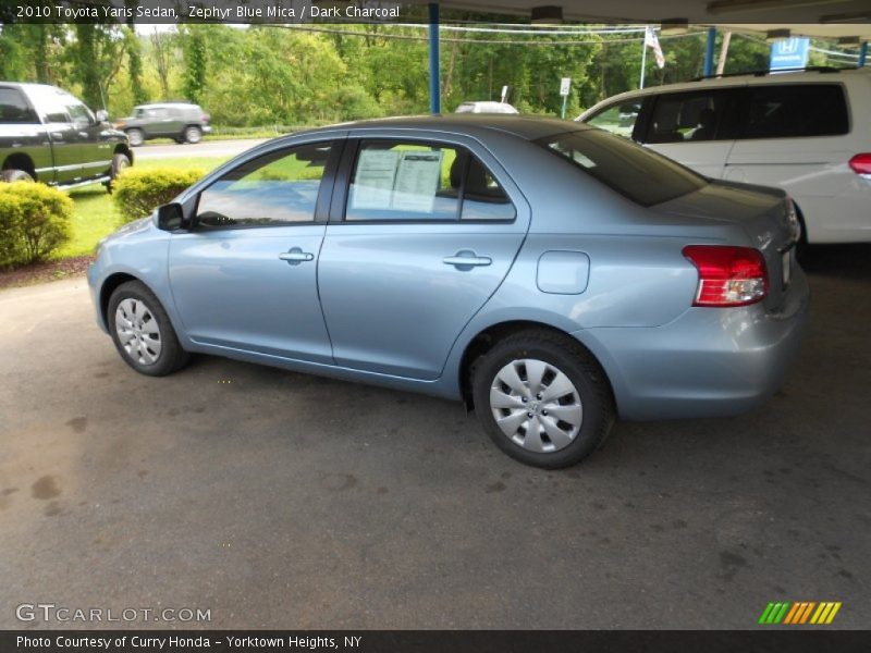 Zephyr Blue Mica / Dark Charcoal 2010 Toyota Yaris Sedan
