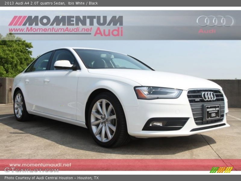 Ibis White / Black 2013 Audi A4 2.0T quattro Sedan