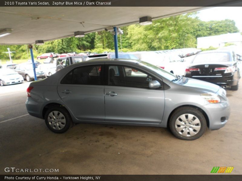 Zephyr Blue Mica / Dark Charcoal 2010 Toyota Yaris Sedan