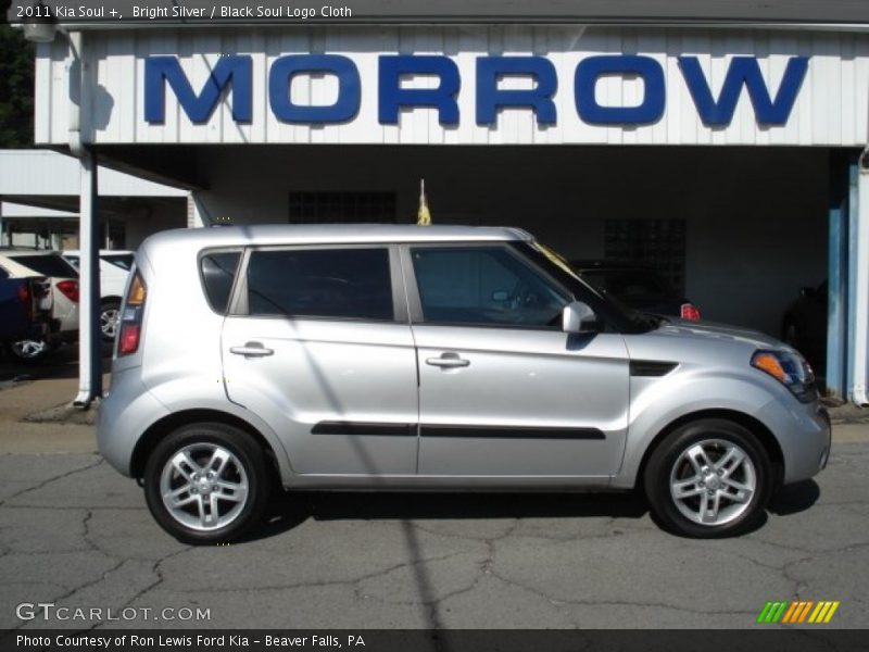 Bright Silver / Black Soul Logo Cloth 2011 Kia Soul +