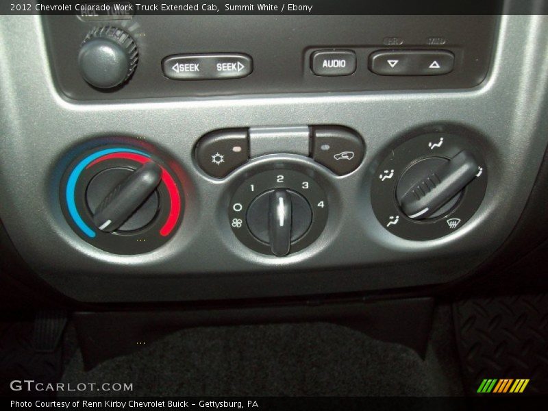 Controls of 2012 Colorado Work Truck Extended Cab