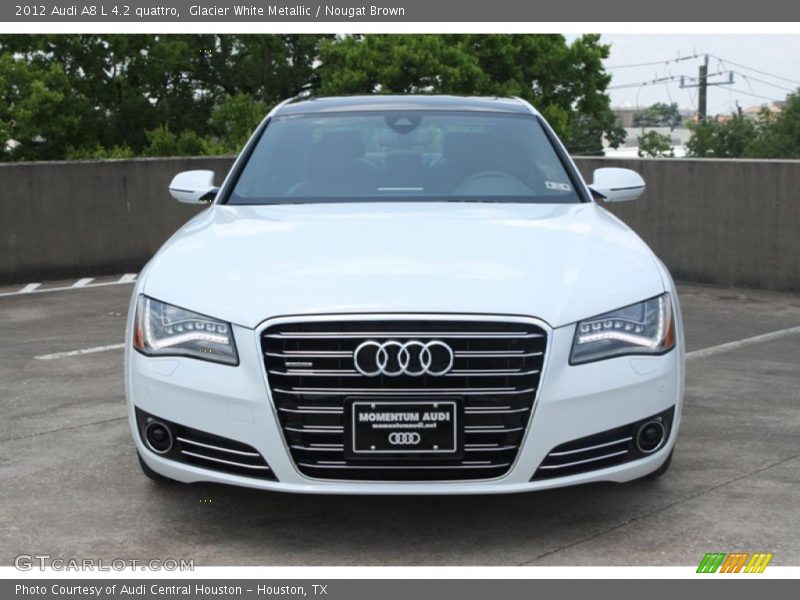 Glacier White Metallic / Nougat Brown 2012 Audi A8 L 4.2 quattro