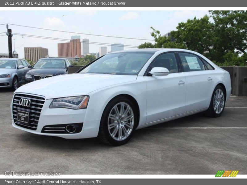 Glacier White Metallic / Nougat Brown 2012 Audi A8 L 4.2 quattro