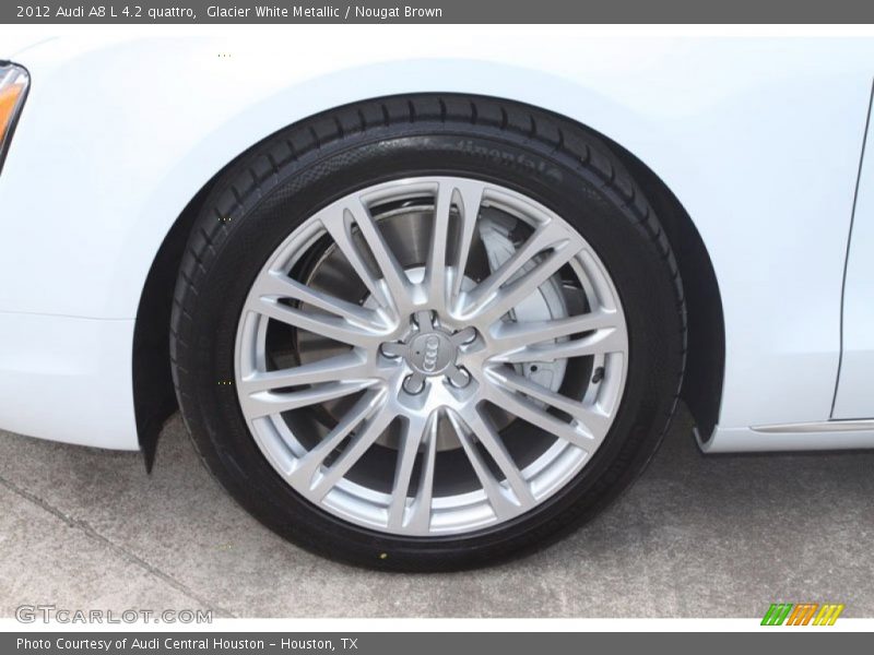Glacier White Metallic / Nougat Brown 2012 Audi A8 L 4.2 quattro