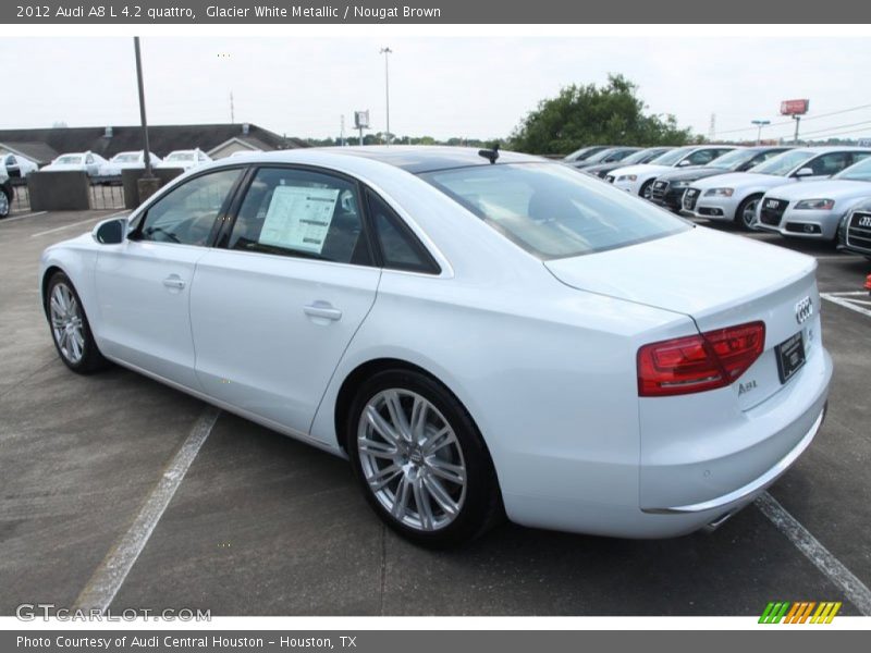 Glacier White Metallic / Nougat Brown 2012 Audi A8 L 4.2 quattro