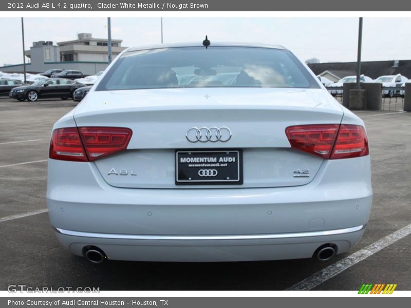 Glacier White Metallic / Nougat Brown 2012 Audi A8 L 4.2 quattro