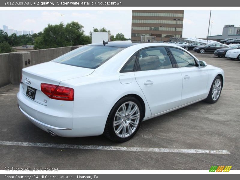Glacier White Metallic / Nougat Brown 2012 Audi A8 L 4.2 quattro