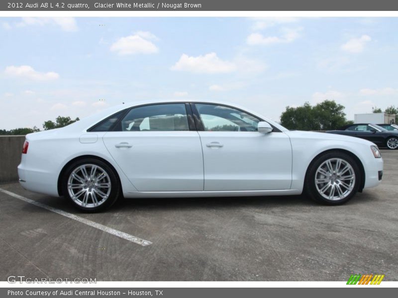 Glacier White Metallic / Nougat Brown 2012 Audi A8 L 4.2 quattro