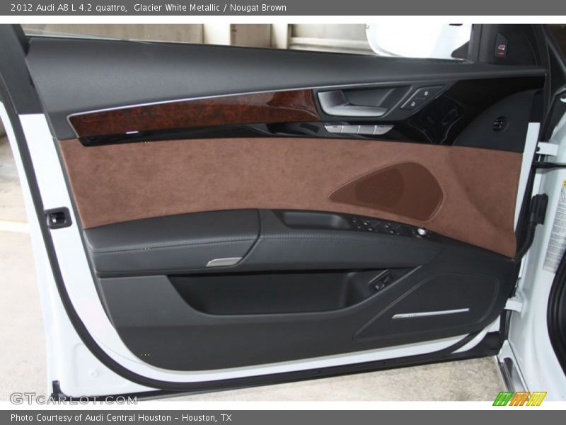 Glacier White Metallic / Nougat Brown 2012 Audi A8 L 4.2 quattro
